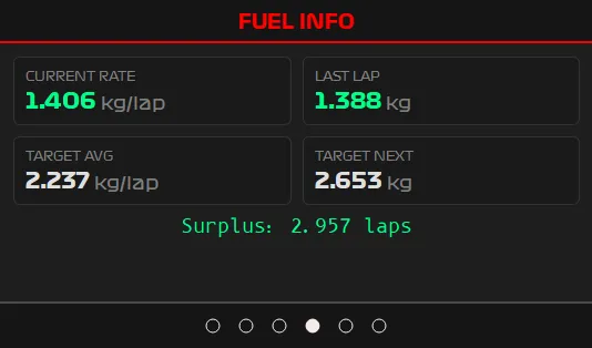 MFD Fuel Info Page