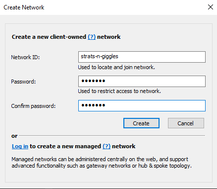 Hamachi Create Network
